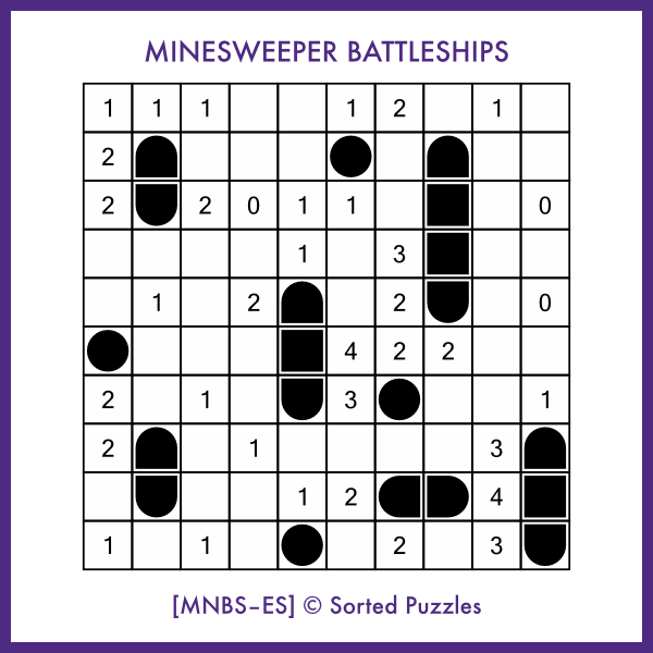 Minesweeper Battleships [MNBS-4-004P] - Sorted Puzzles